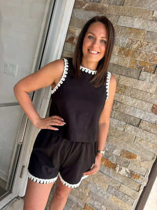 Black Trim Detail Matching Set - Modern Creek Boutique