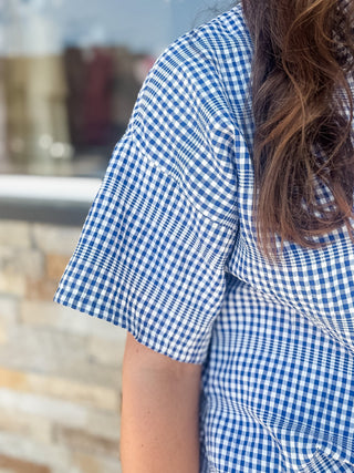 Blue Gingham Shorts Set - Modern Creek Boutique