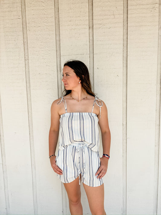 Bold Stripes, & Bright Stars Striped Shorts - Modern Creek Boutique