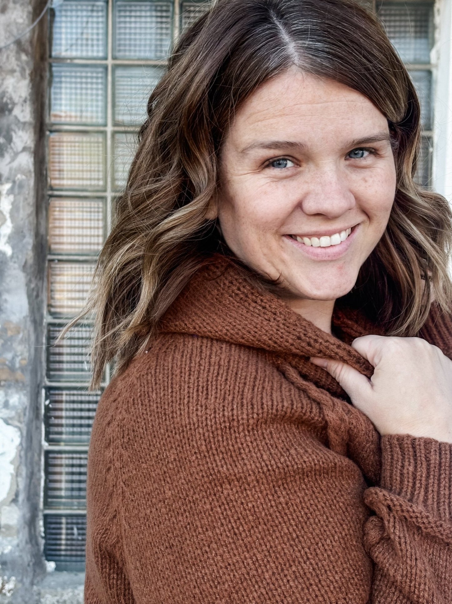 Camel Braided Long Sleeve Hoodie - Modern Creek Boutique