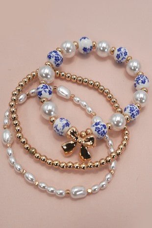 Ceramic Porcelain Bow Multi Bracelet - Modern Creek Boutique
