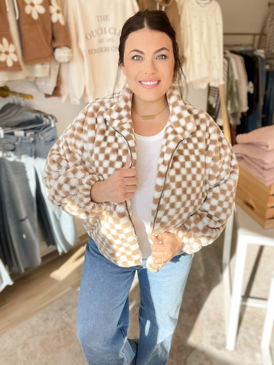 Check Your Style Taupe Jacket - Modern Creek Boutique