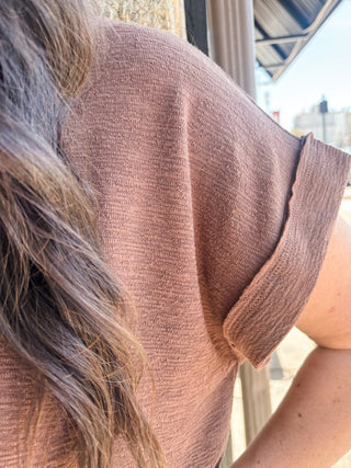Chocolate Brown Slub Tee Pant Set - Modern Creek Boutique