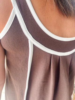 Chocolate Sleeveless Terry Mini Dress - Modern Creek Boutique