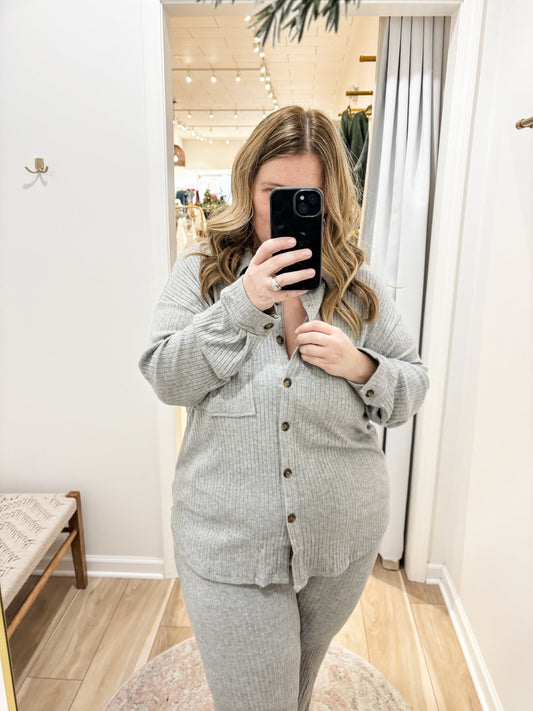 Comfy Nights Grey Lounge Set - Modern Creek Boutique