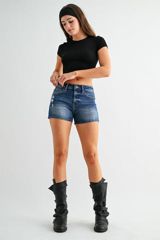 Dark Wash High Rise Short - Modern Creek Boutique