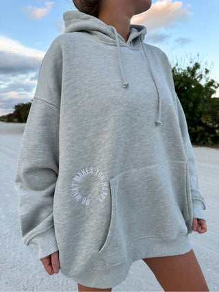 Do What Makes You Happy Grey Hoodie - Modern Creek Boutique