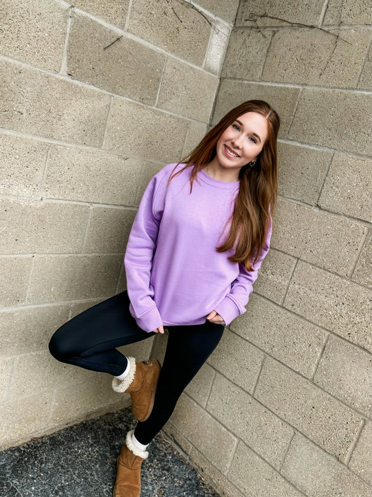 Endless Comfort Lavender Sweatshirt - Modern Creek Boutique