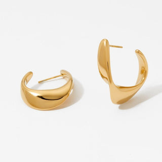 Freestyle Wave Hoop Earrings - Modern Creek Boutique