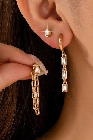Gold Geometric Trio Earring Set - Modern Creek Boutique
