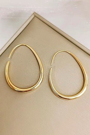 Gold Tear Drop Hoop - Modern Creek Boutique