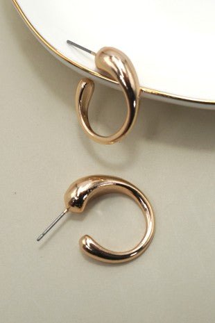 Gold Teardrop Hoop Earrings - Modern Creek Boutique