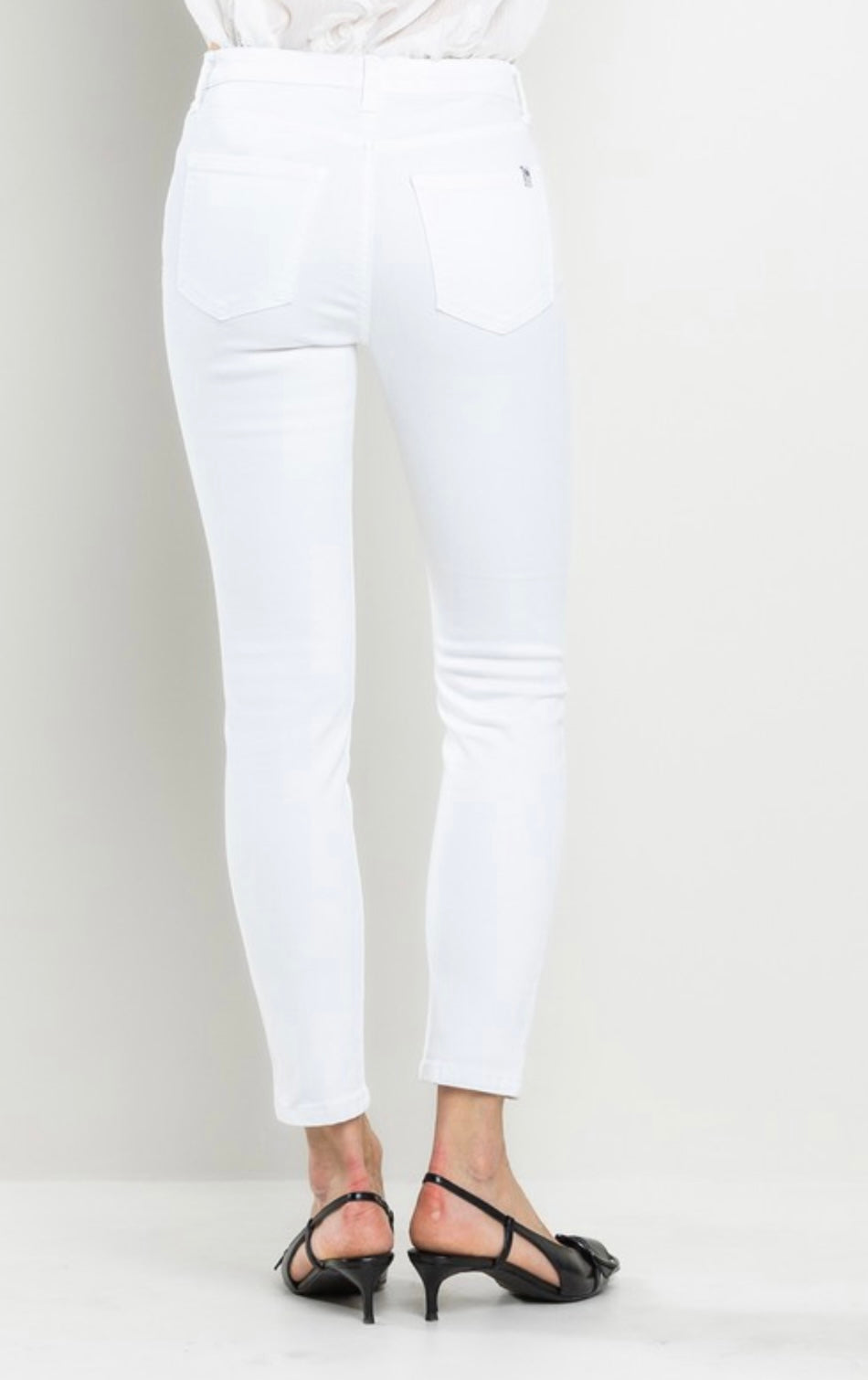 SneakPeek White High Rise Skinny Jean