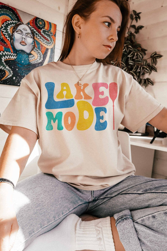 Lake Mode Oversized Graphic Tee - Modern Creek Boutique