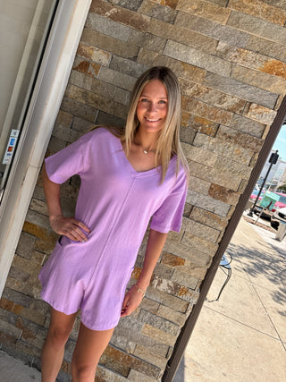 Lavender Reversible Casual Romper - Modern Creek Boutique