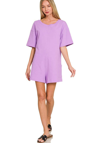 Lavender Reversible Casual Romper - Modern Creek Boutique