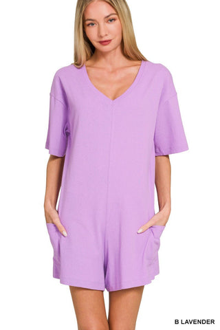 Lavender Reversible Casual Romper - Modern Creek Boutique