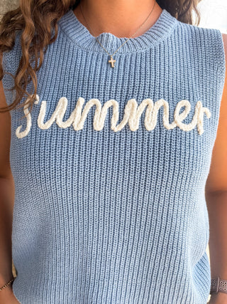Light Blue Summer Tank Top - Modern Creek Boutique