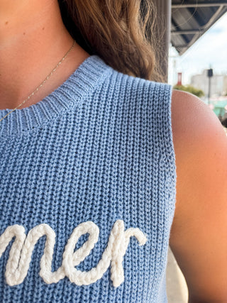 Light Blue Summer Tank Top - Modern Creek Boutique