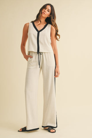 Linen Color Block Sleeveless Set - Modern Creek Boutique