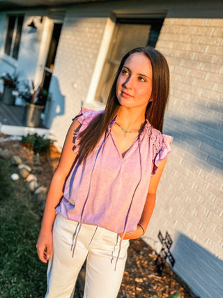 Little Moments Vintage Lavender Top - Modern Creek Boutique