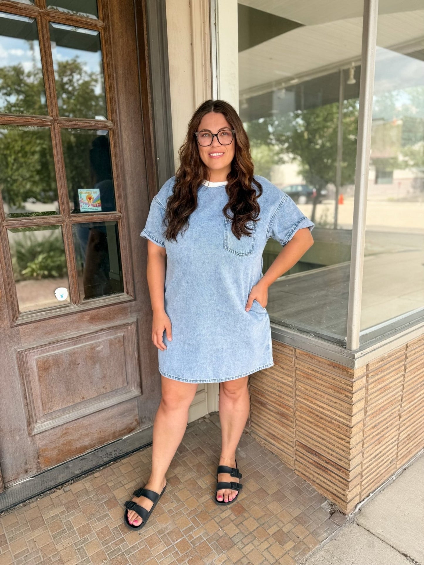 Mineral Washed Denim Shirt Dress - Modern Creek Boutique