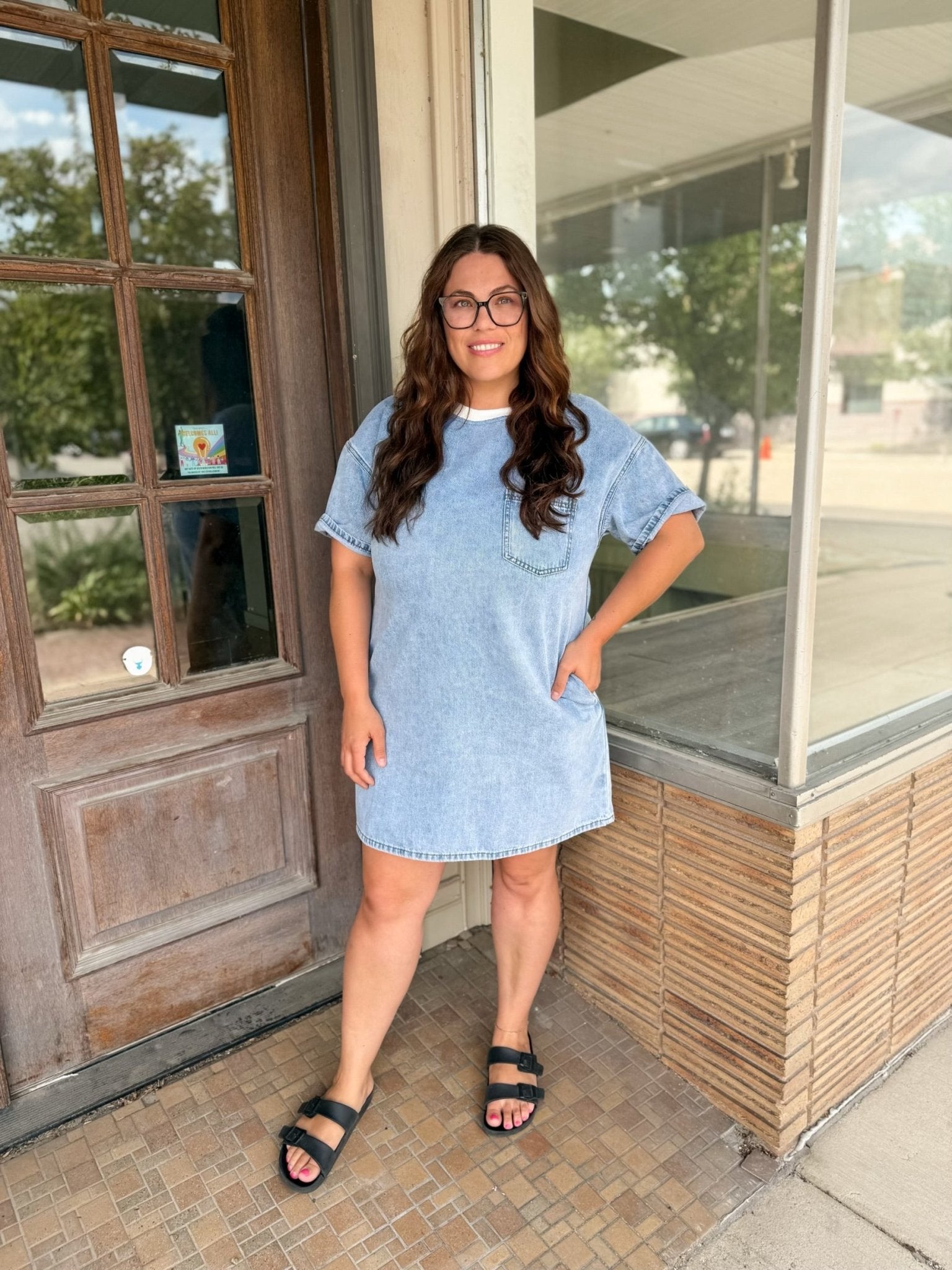 Mineral Washed Denim Shirt Dress - Modern Creek Boutique