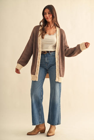Mocha Chunky Oversized Cardigan - Modern Creek Boutique