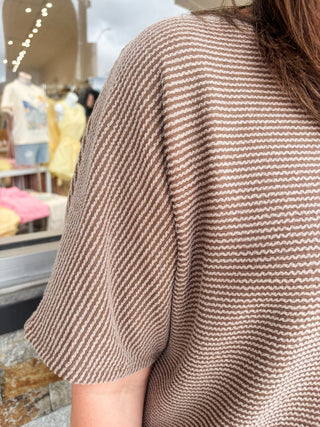 Mocha Ribbed Dolman Top - Modern Creek Boutique