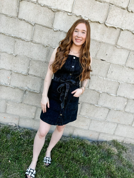 Nashville Nights Denim Button Down Dress - Modern Creek Boutique