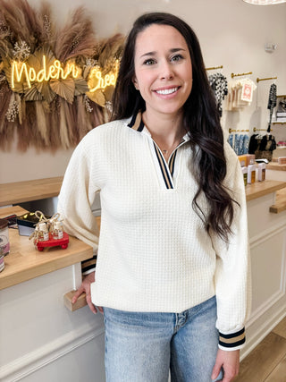 Off White Puff Sleeve Top - Modern Creek Boutique