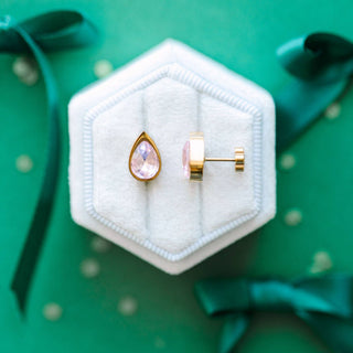 Pierced Co Pink Teardrop Gem - Modern Creek Boutique