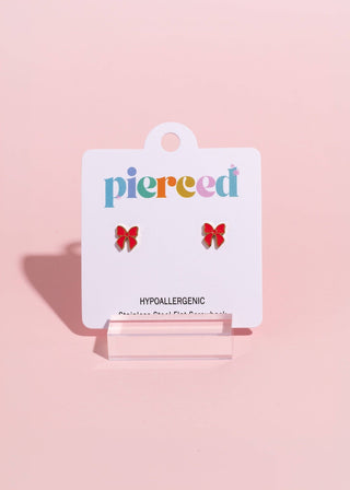 Pierced Co Red Holiday Bow - Modern Creek Boutique
