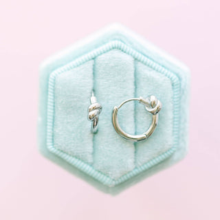 Pierced Co Silver Knotted Huggie - Modern Creek Boutique