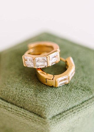 Pierced Co Triple Baguette Huggies - Modern Creek Boutique
