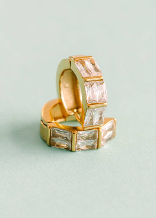 Pierced Co Triple Baguette Huggies - Modern Creek Boutique