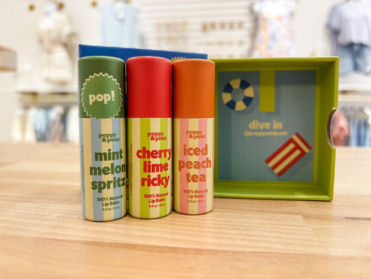Poppy & Pout Retro Refreshers Trio Lip Balm - Modern Creek Boutique