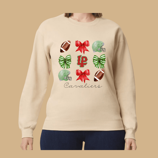 PRE - ORDER Sand Bow Football Sweatshirt - Modern Creek Boutique