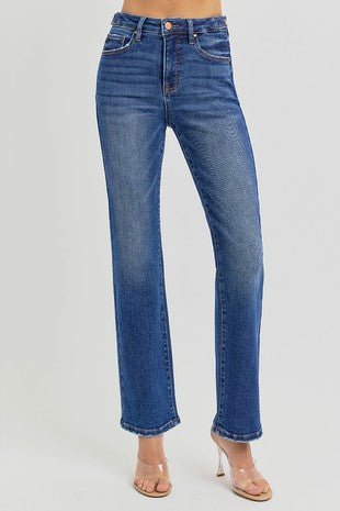Risen Plus Size Tummy Control Ankle Straight Jean - Modern Creek Boutique