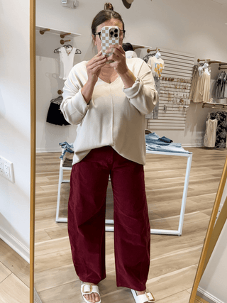 Risen Wine Barrel Corduroy Pant - Modern Creek Boutique