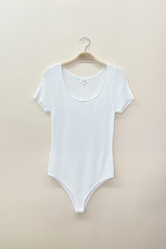 Simple Yet Stunning Off White Bodysuit - Modern Creek Boutique