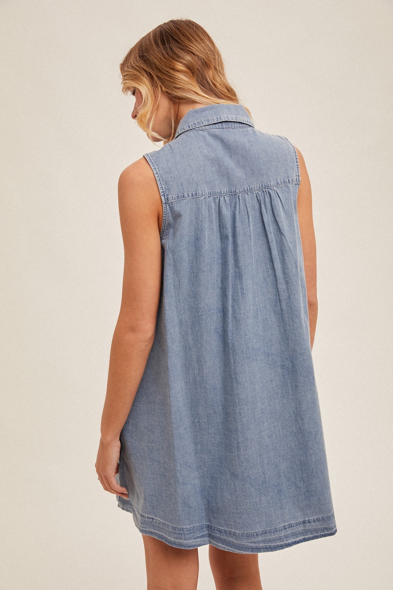 Tencel Button Down Swing Dress - Modern Creek Boutique