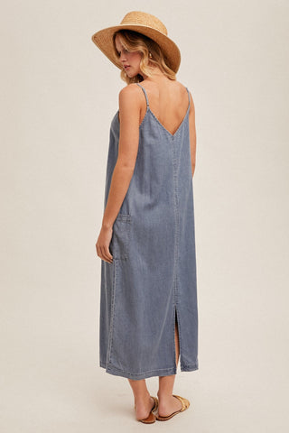 Tencel Overall Midi Dress - Modern Creek Boutique