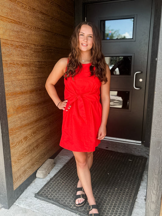Tomato Sleeveless Scoop Neck Dress - Modern Creek Boutique