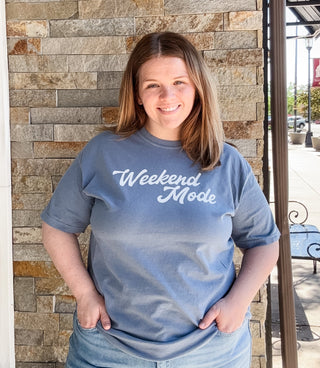 Weekend Mode Blue Jean Comfort Colors Tee - Modern Creek Boutique