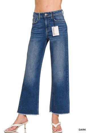 Zenana High Waist Dark Straight Denim - Modern Creek Boutique