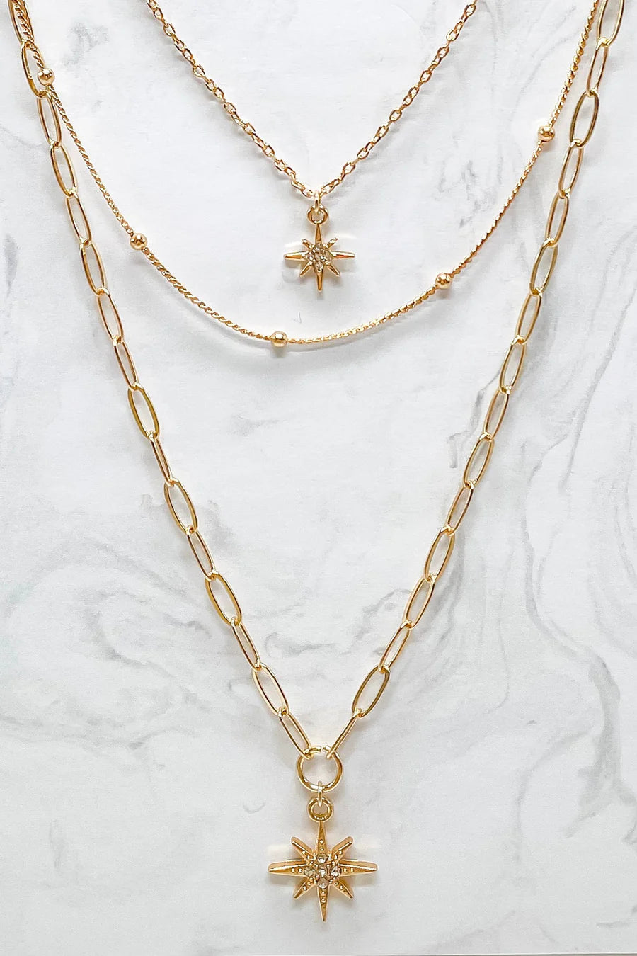 Kat Layered Starburst Necklace