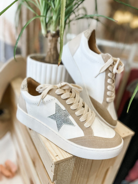 The Monte Taupe Star Sneakers