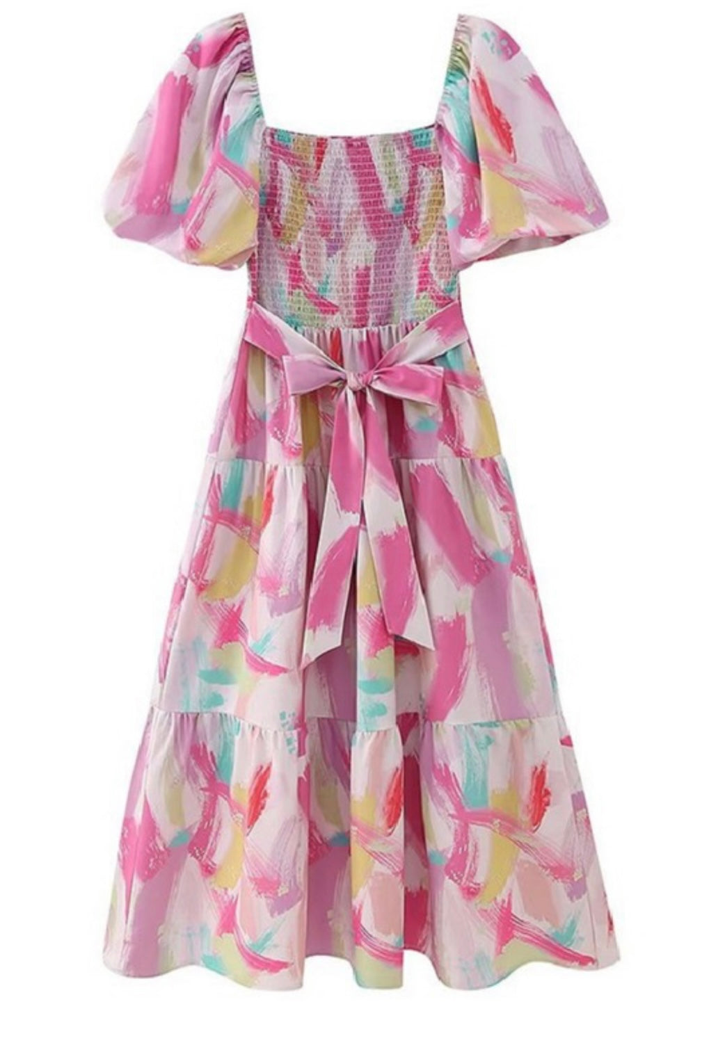 Gypsy Pink Printed Midi Dress