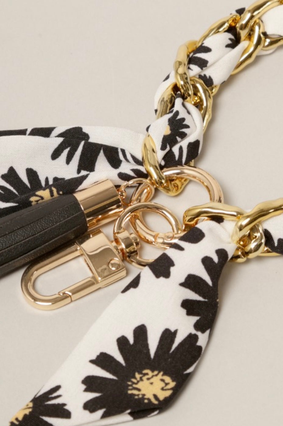 Floral Print Bracelet Keychain